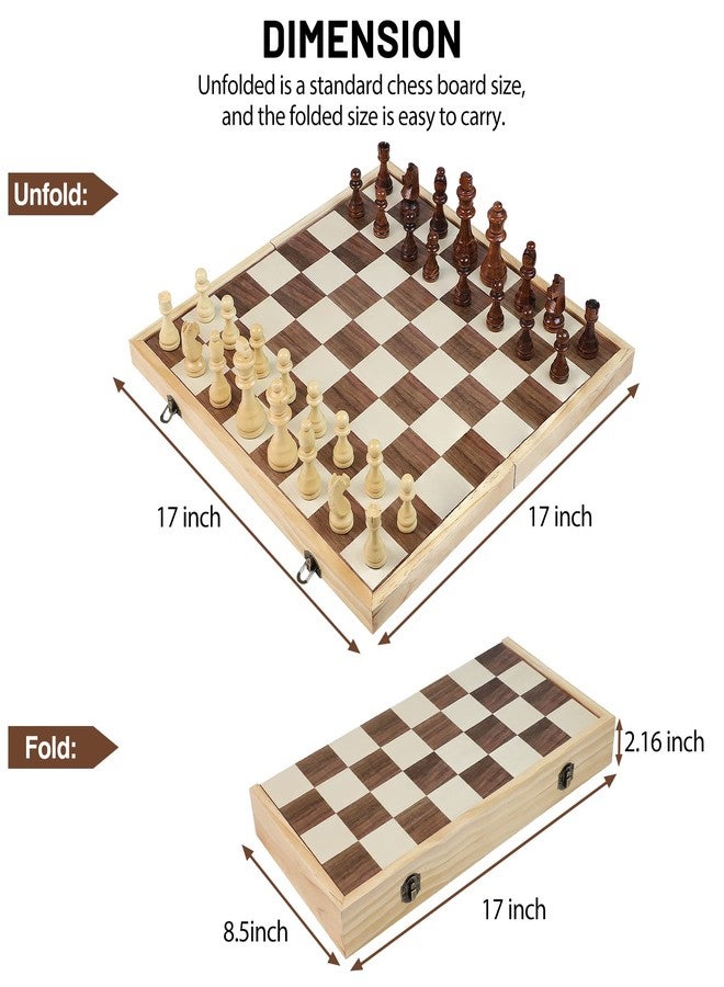 LEAP Wooden Chess Set 17" Inches - 2 Extra Queens - Folding Board Raised Edge, Handmade Portable Travel Chess Board Game Sets with Game Pieces Storage Slots - Chess Set for Adults and Beginner - Image 3